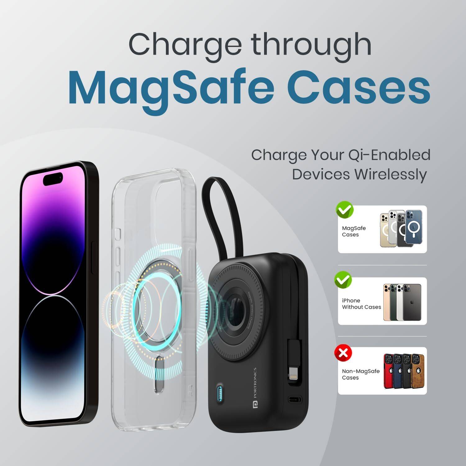 Portronics 20000 mAh 22.5W Wireless Power Bank - Image 5