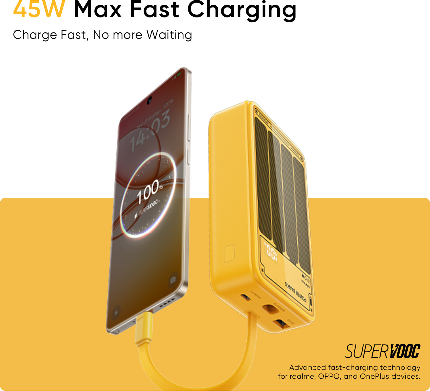Image of Realme Techlife 20000 mAh 45 W Compact Power Bank