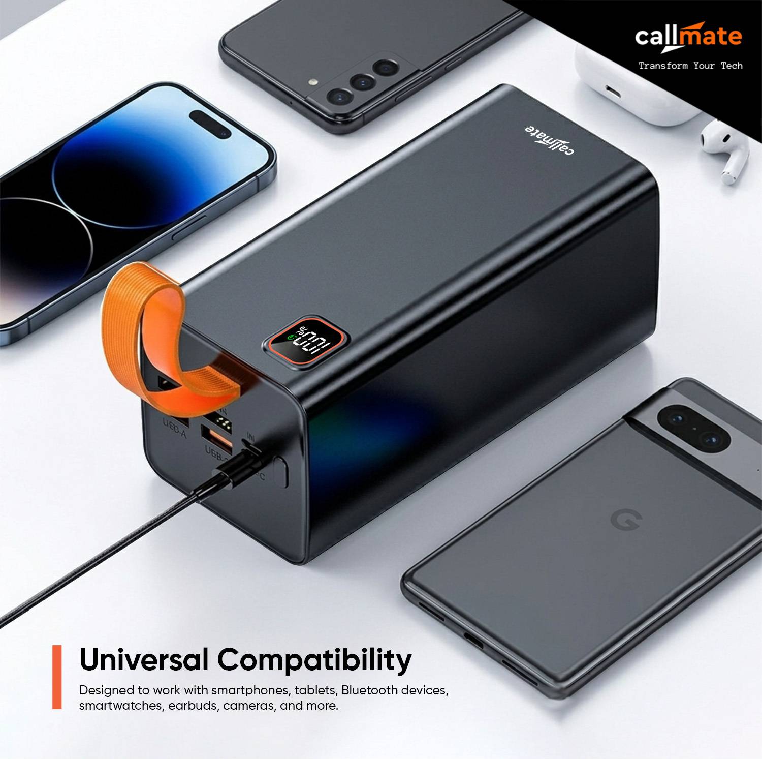 Callmate 50000 mAh 23W Power Bank Black - Image 5