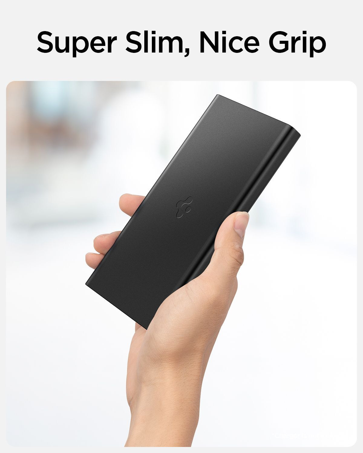 Image of Spigen 10000 mAh 22.5 W Compact Power Bank (Black, Lithium Polymer, Fast Charging for Mobile)