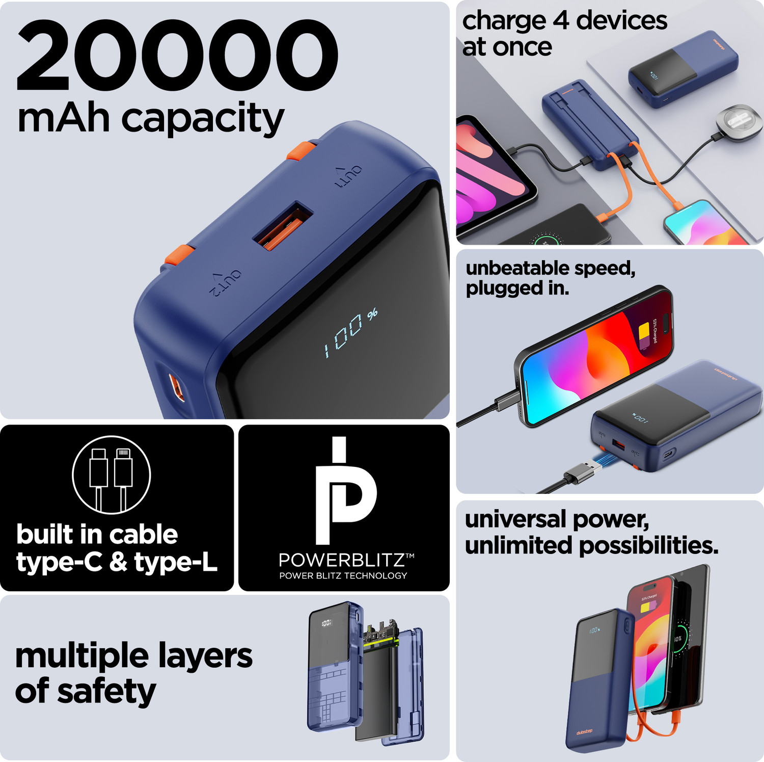 Image of Dubstep 20000 mAh 22.5 W Compact Power Bank