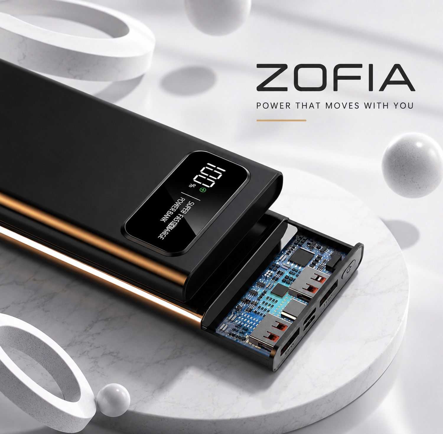 Image of zofia 20000 mAh 66 W Compact Pocket Size Power Bank