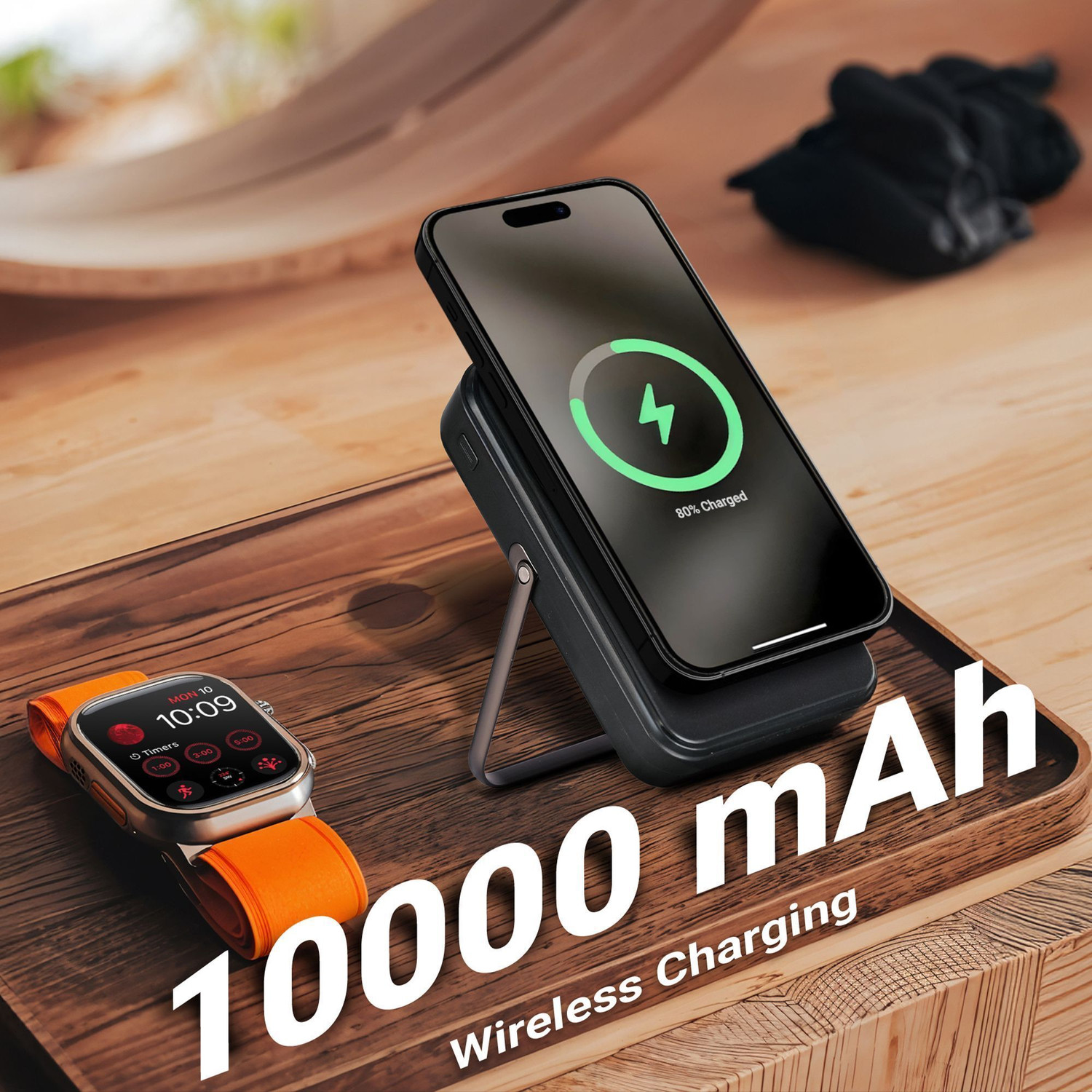 Image of ZEBRONICS 10000 mAh 22.5 W Wired & Wireless With MagSafe Power Bank