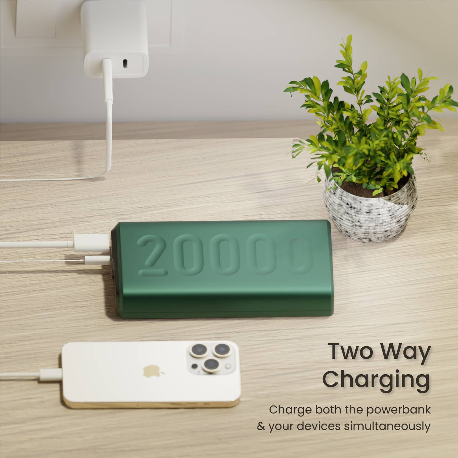 Ambrane 20000 mAh 22.5W Power Bank Green - Image 5