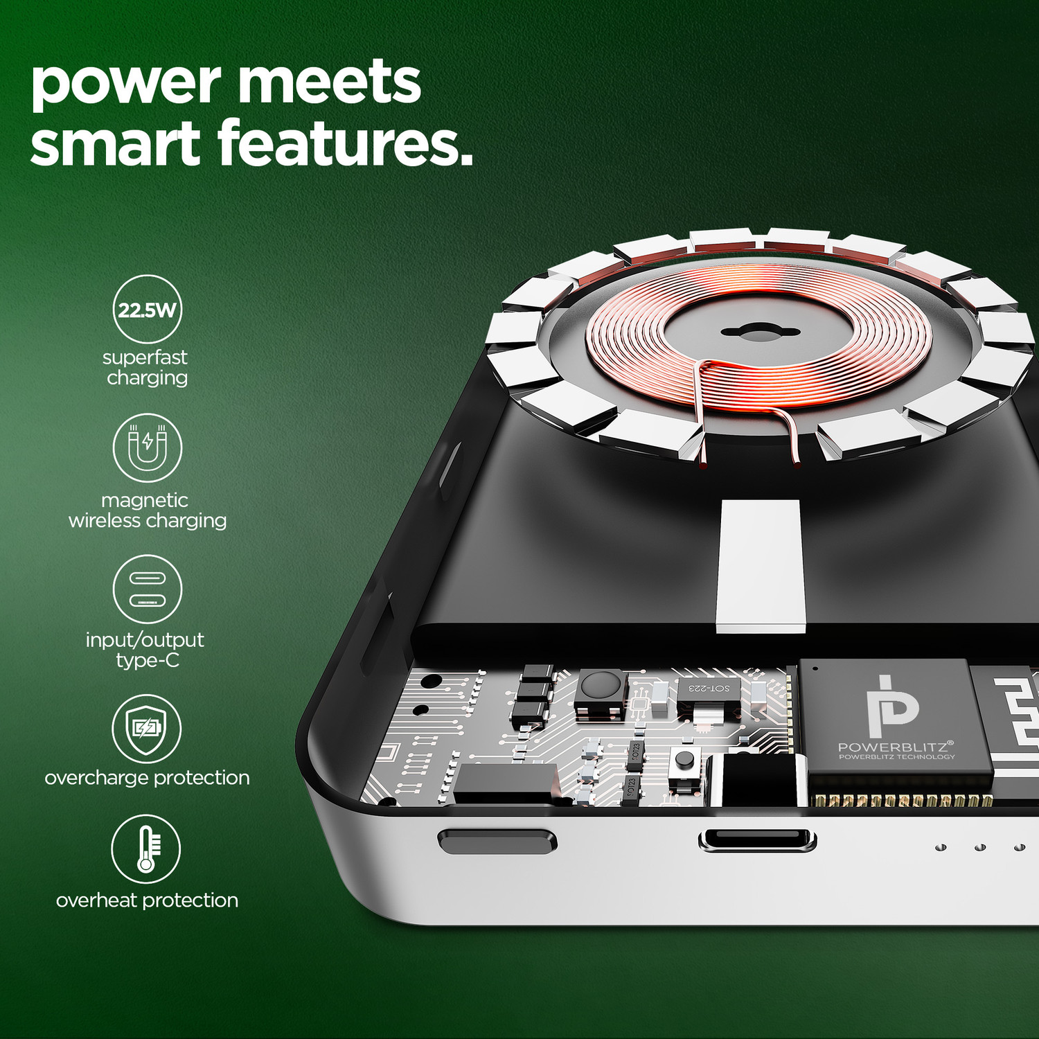 Image of Nu Republic 10000 mAh 22.5 W Wired & Wireless With MagSafe Compact Pocket Size Power Bank