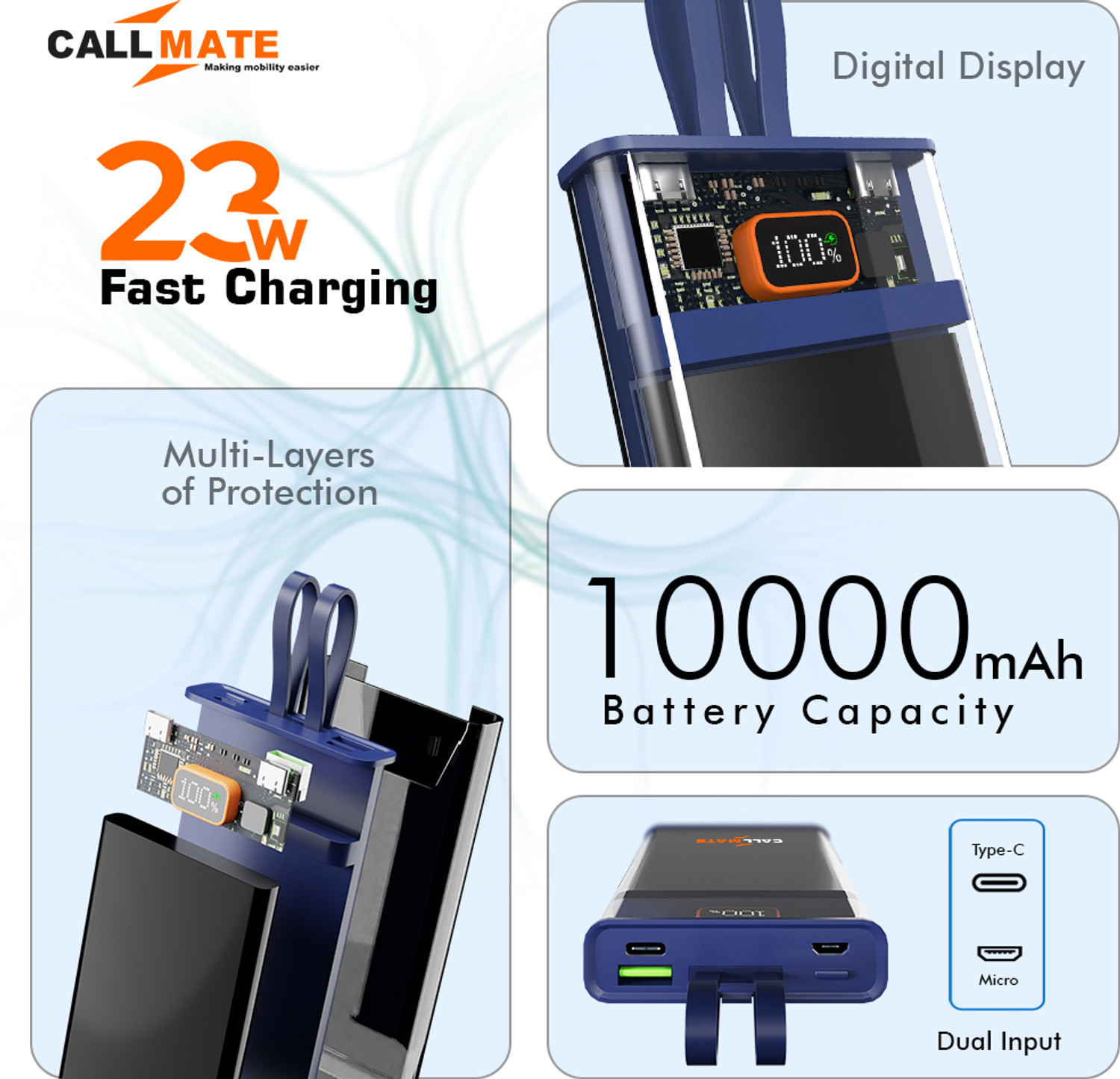 Image of Callmate 10000 mAh 23 W Power Bank