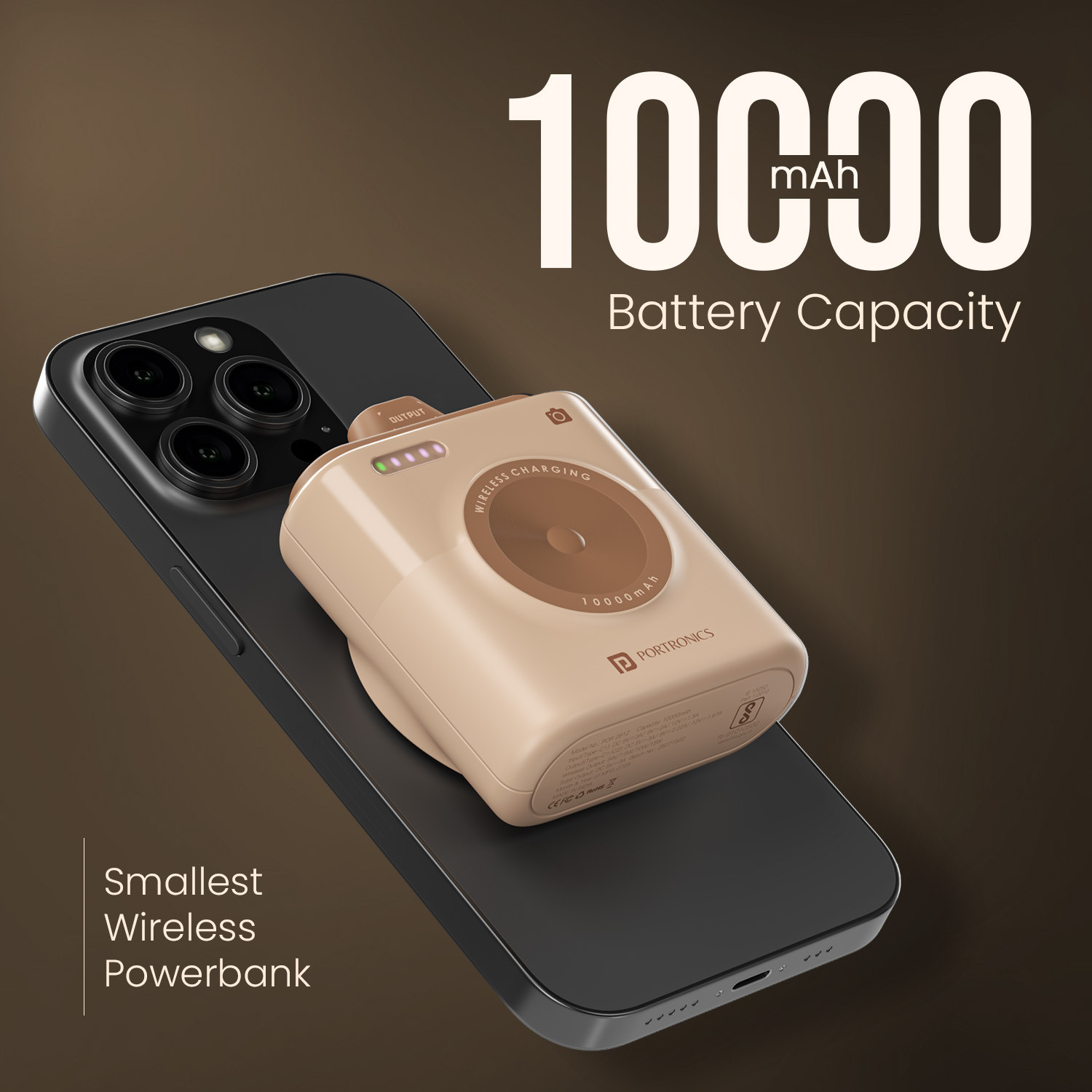 Image of Portronics 10000 mAh 20 W Compact Pocket Size Power Bank