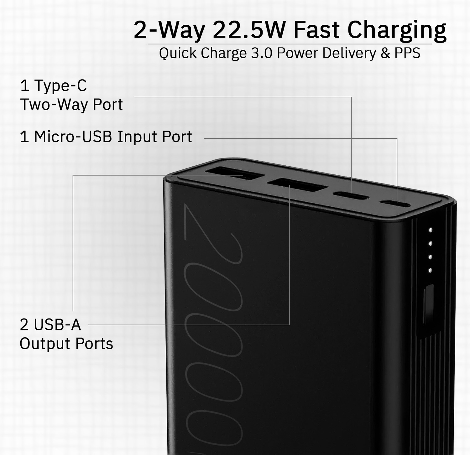 Image of MIOX 200000 mAh 22.5 W Compact Pocket Size Power Bank