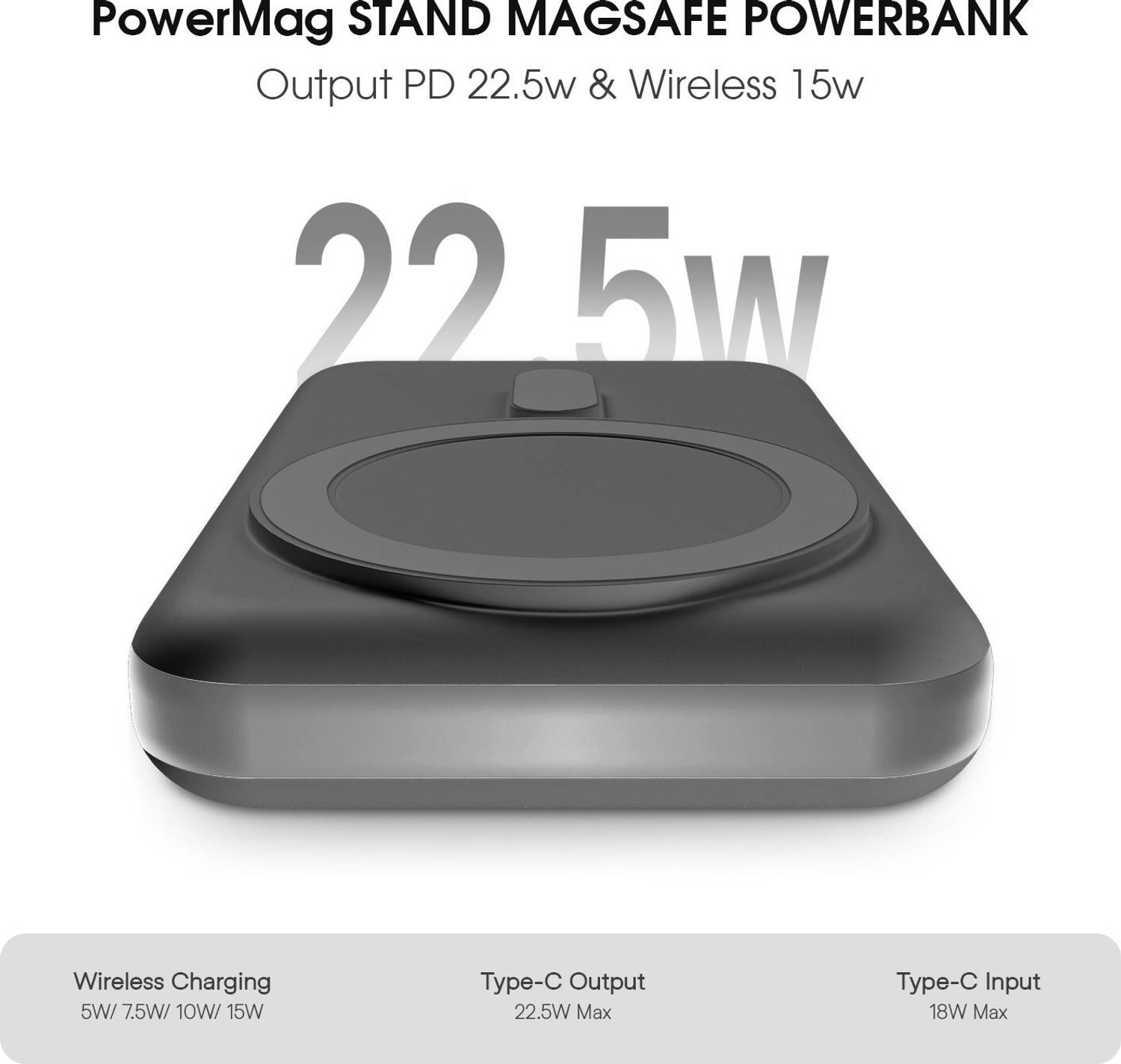 Power 10000 mAh 22.5W Wireless MagSafe Power Bank - Image 2