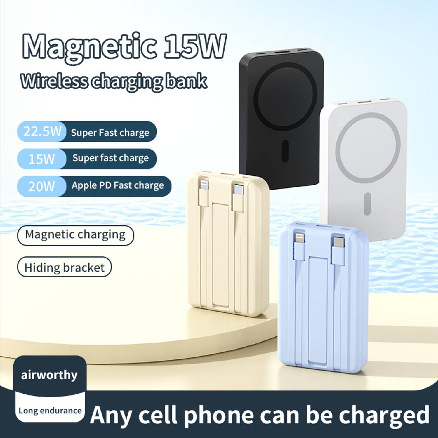 MI8BE 10000 mAh 22.5W Wireless Power Bank - Image 4
