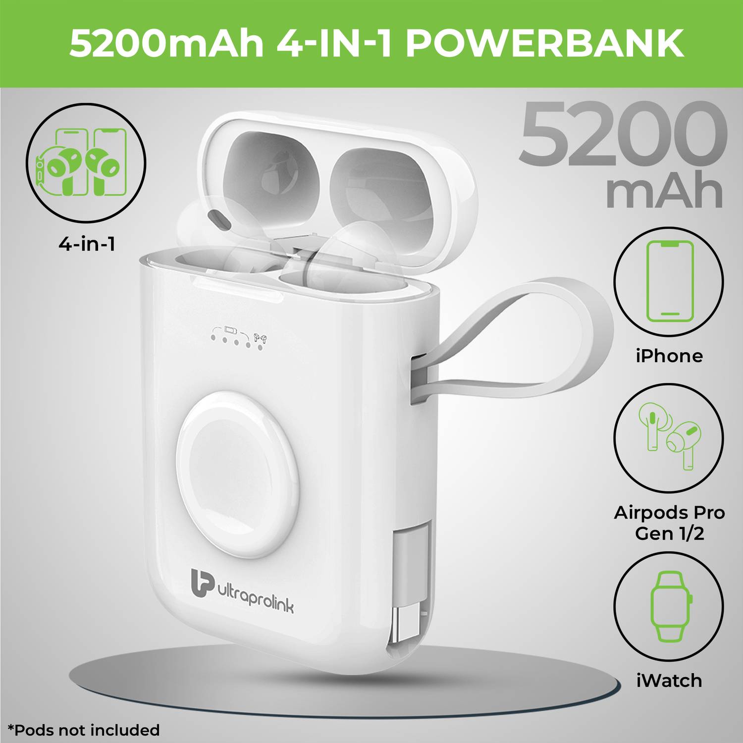 Ultraprolink 5200 mAh 15W Power Bank - Image 2