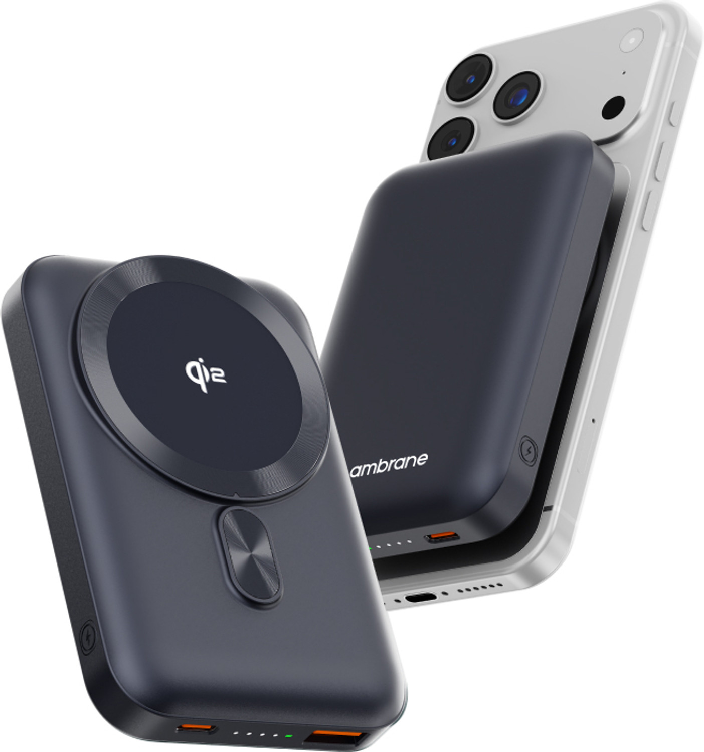 Image of Ambrane 10000 mAh 22.5 W Wired & Wireless With MagSafe Compact Pocket Size Power Bank