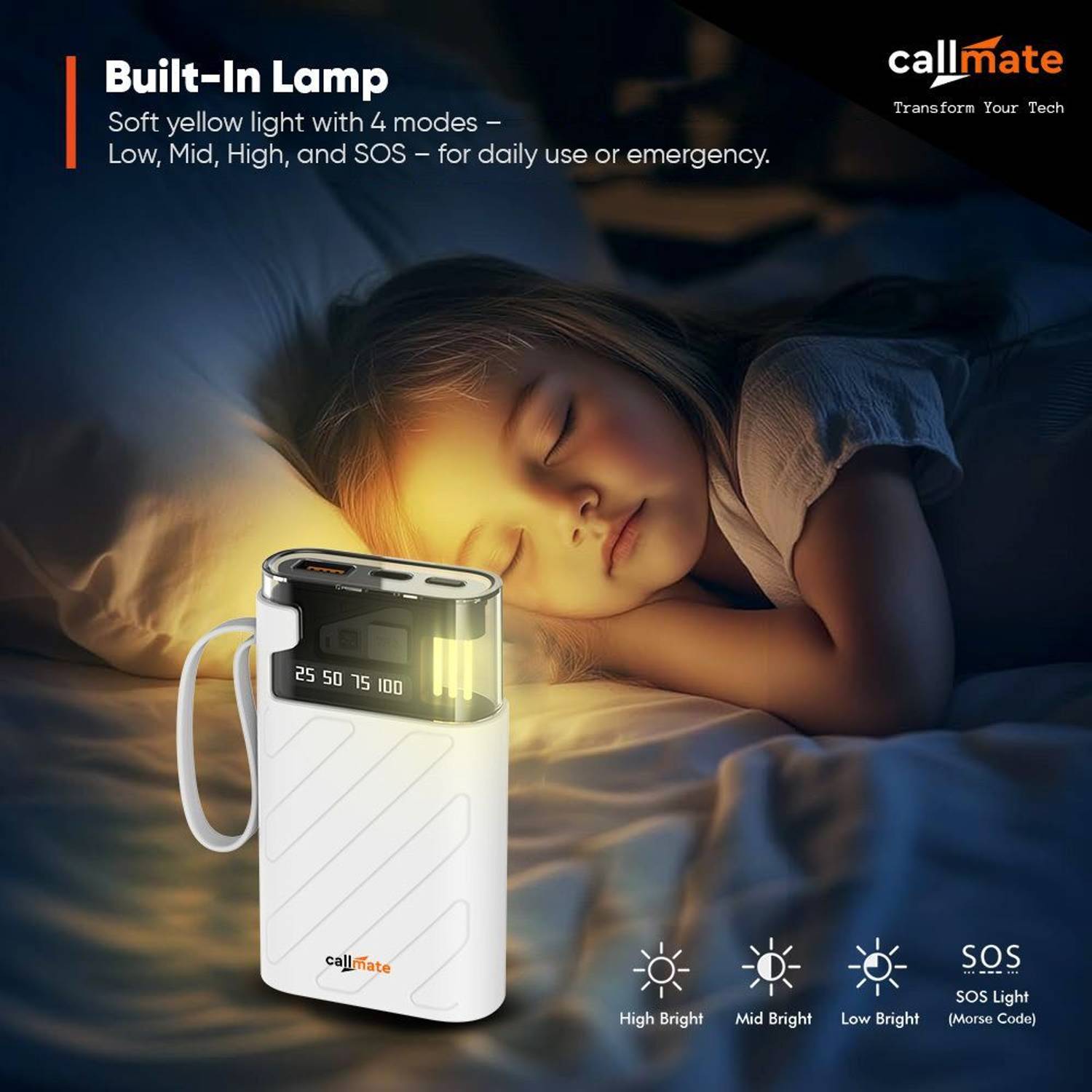 Callmate 10000 mAh 23 W Power Bank White - Image 4