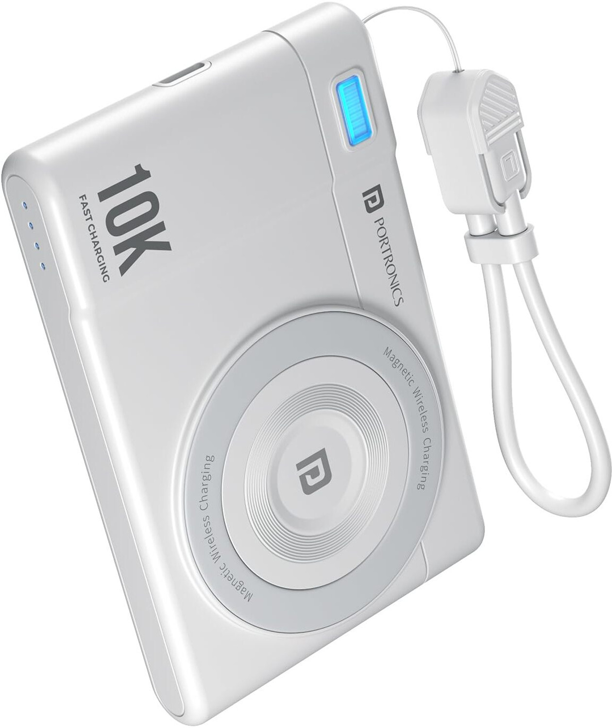 Image of Portronics 10000 mAh 22.5 W Wireless Compact Pocket Size Power Bank