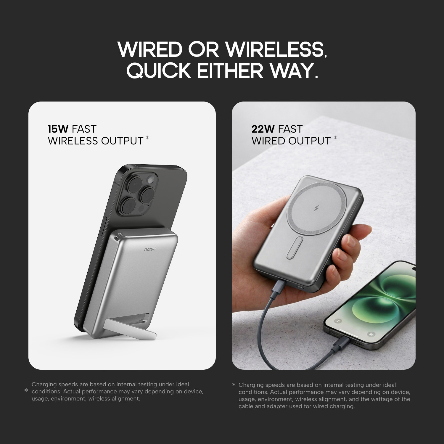 Image of Noise 10000 mAh 22 W Wired & Wireless With MagSafe Compact Pocket Size Power Bank
