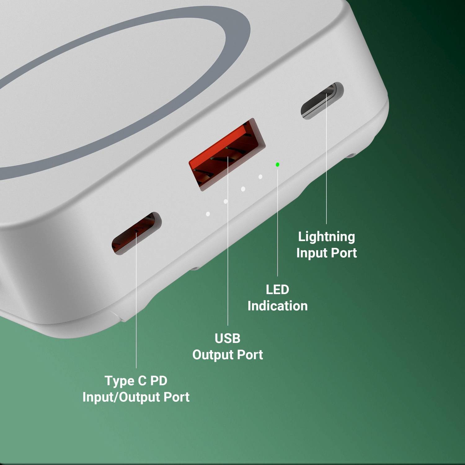 ZEBRONICS 10000 mAh 22.5W MagSafe Power Bank - Image 3