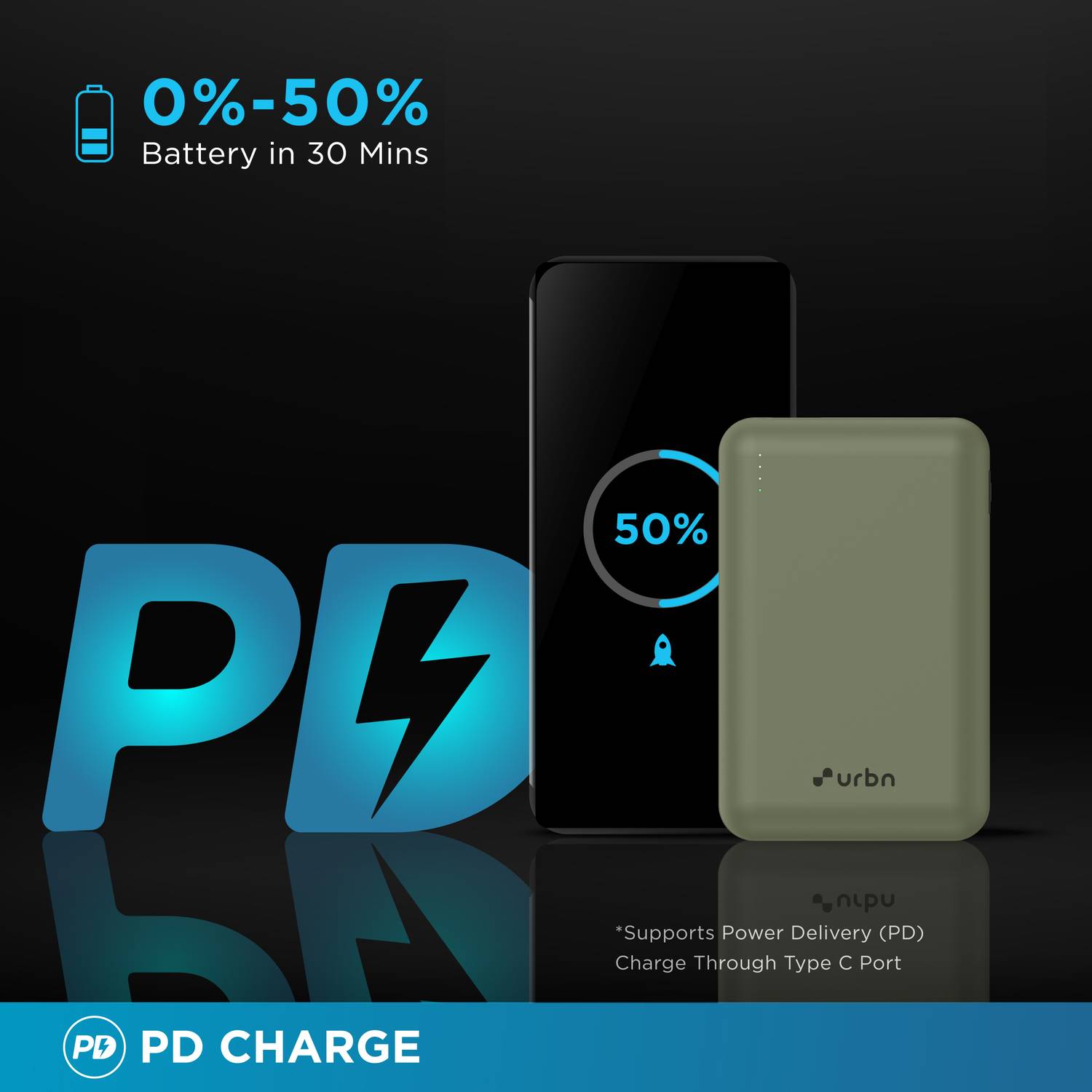 URBN 20000 mAh 22.5W Nano Pocket Power Bank - Image 3
