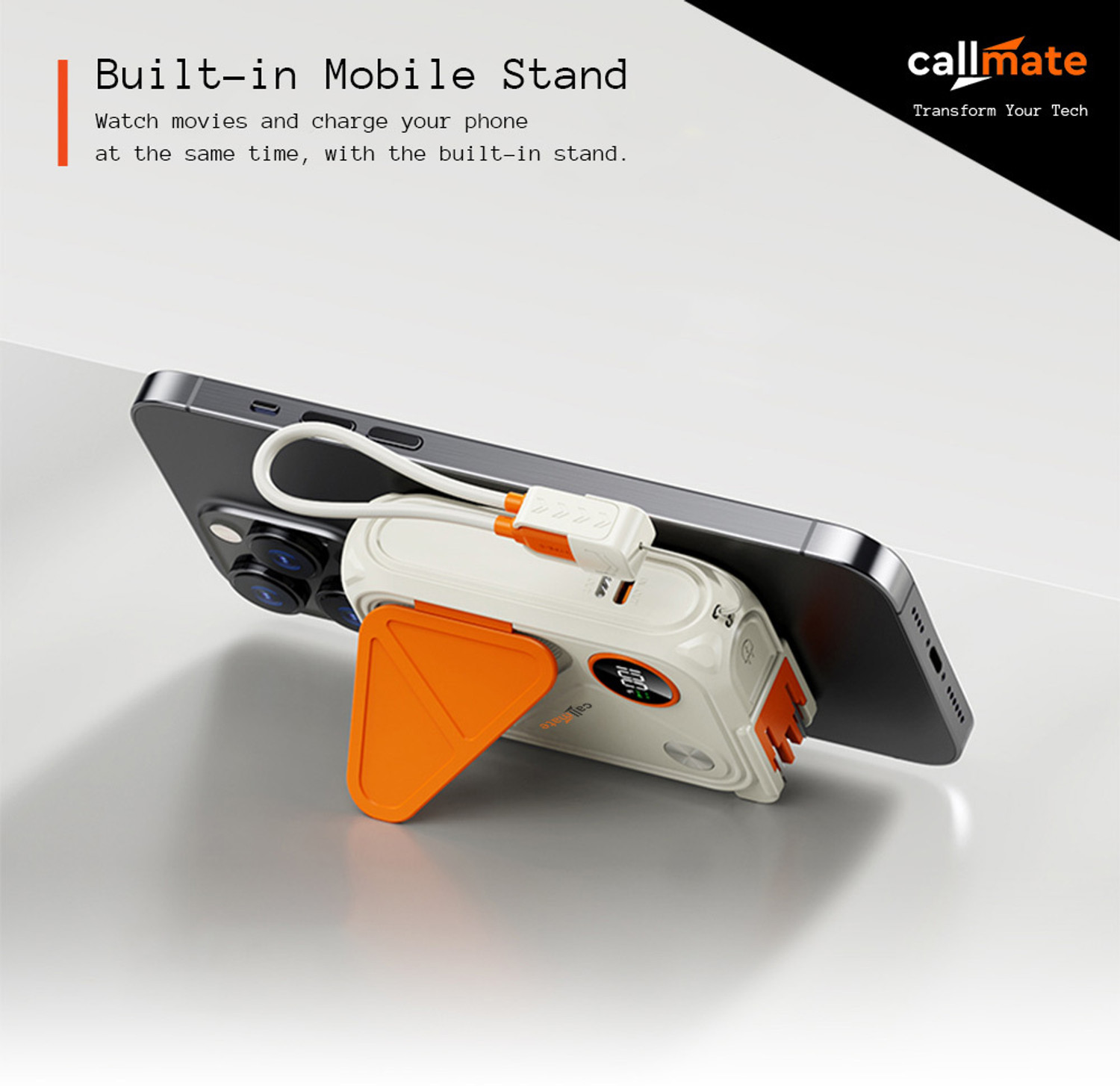 Image of Callmate 10000 mAh 23 W Wired & Wireless With MagSafe Compact Power Bank