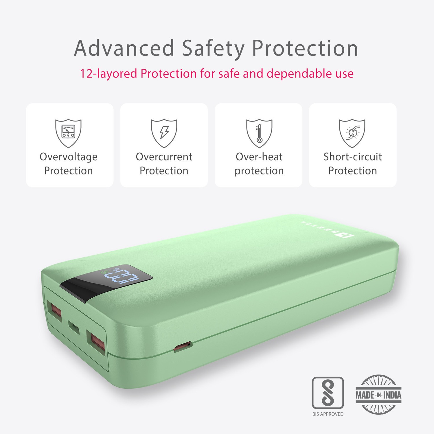 Image of Beetel 20000 mAh 22.5 W Power Bank