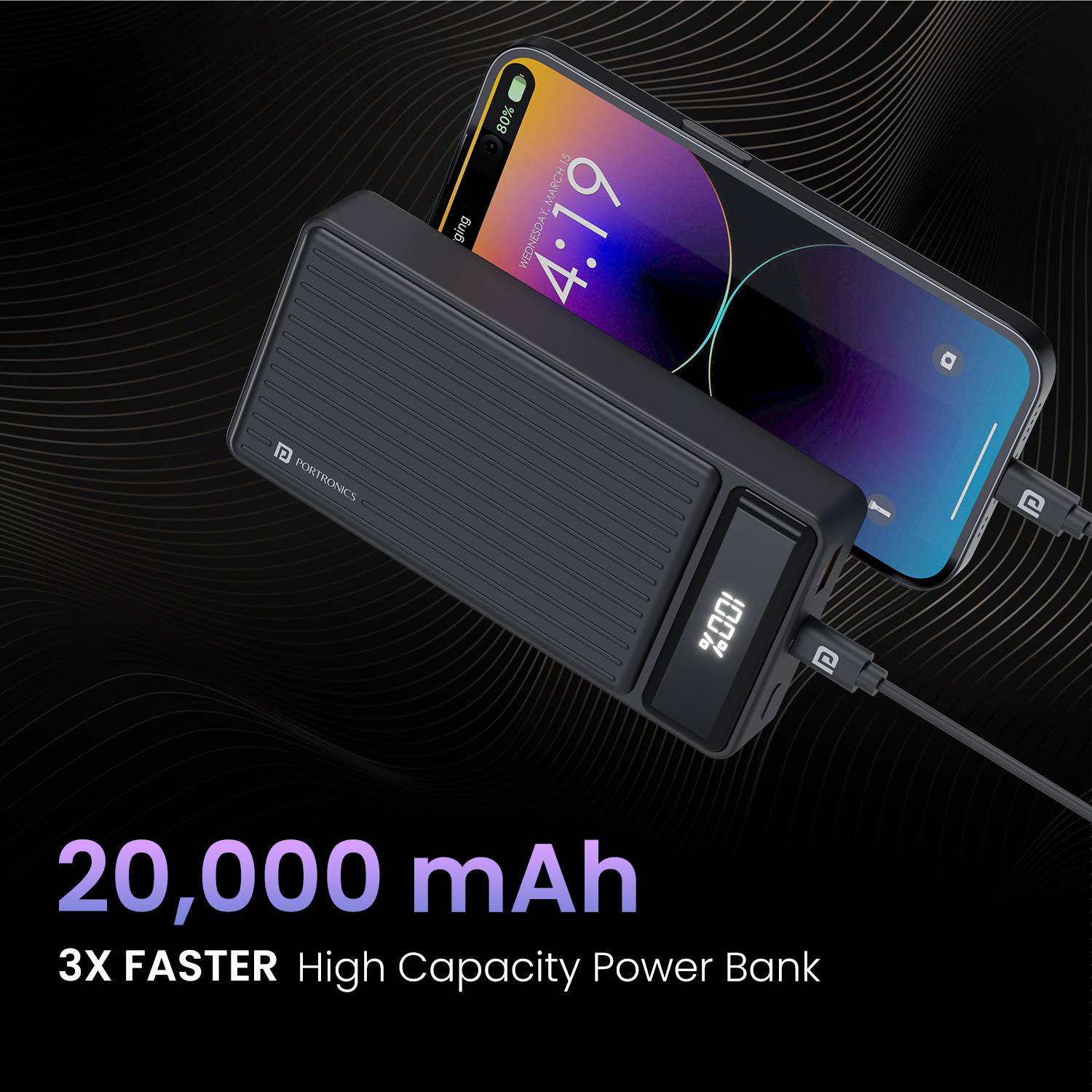 Portronics 20000 mAh 22.5W Compact Power Bank - Image 3
