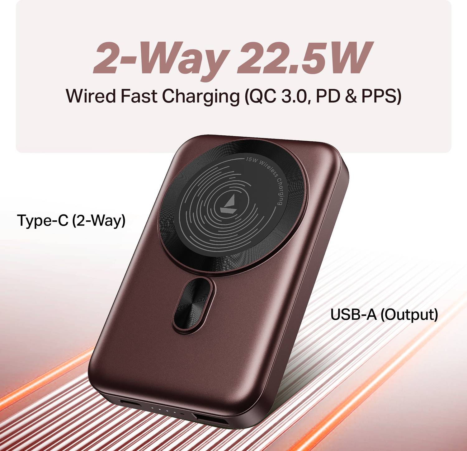 boAt 10000 mAh 22.5 W Wireless Power Bank - Image 3