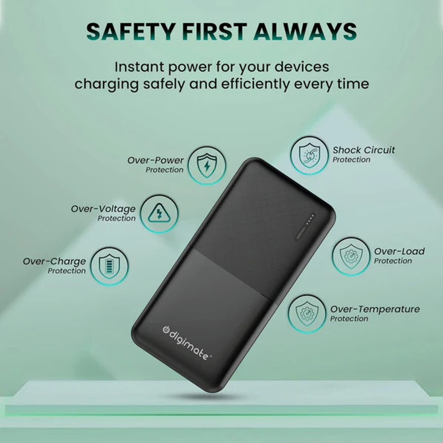 Image of Digimate 20000 mAh 10 W Compact Pocket Size Power Bank