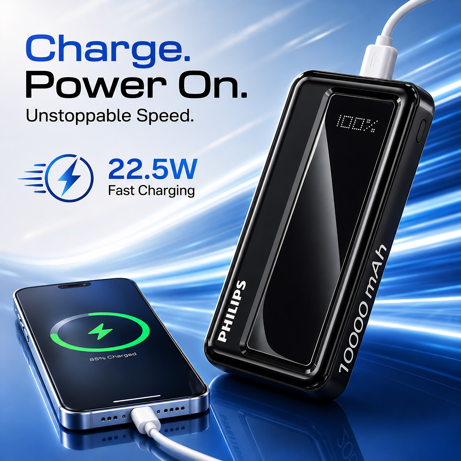 Image of PHILIPS 10000 mAh 22.5 W Power Bank