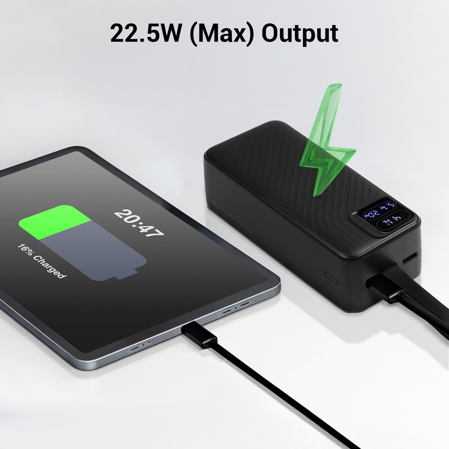 Image of ZEBRONICS 50000 mAh 22.5 W Slim Power Bank
