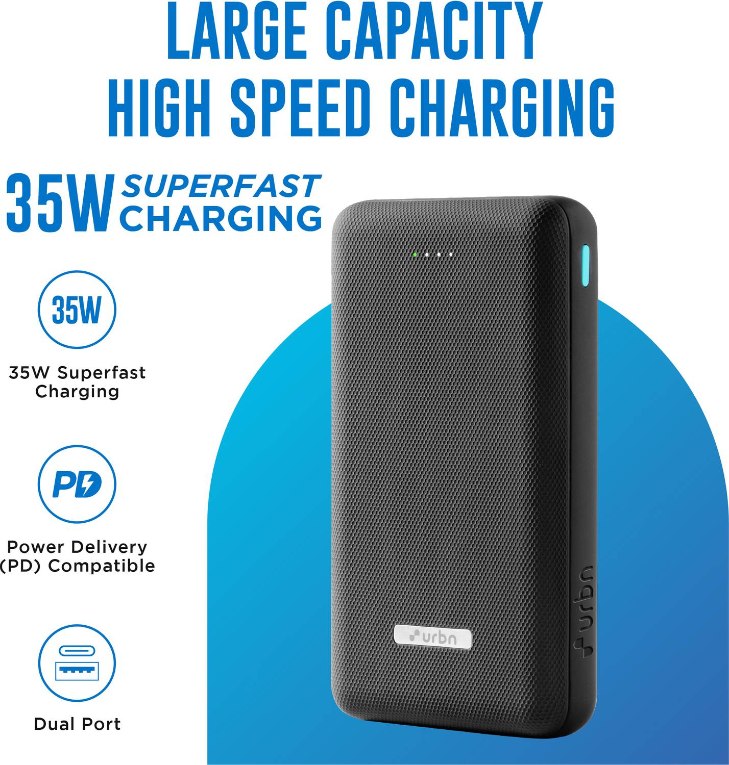 URBN 20000 mAh 35W Ultra Compact Power Bank - Image 2