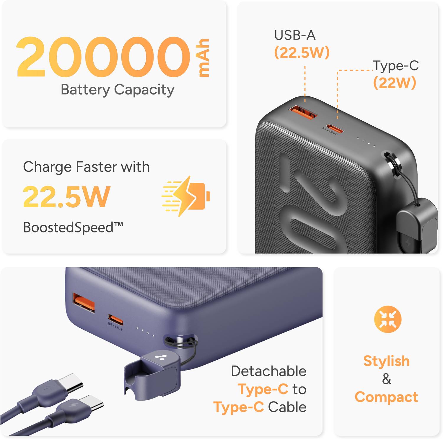 Ambrane 20000 mAh 22.5W Green Power Bank - Image 2