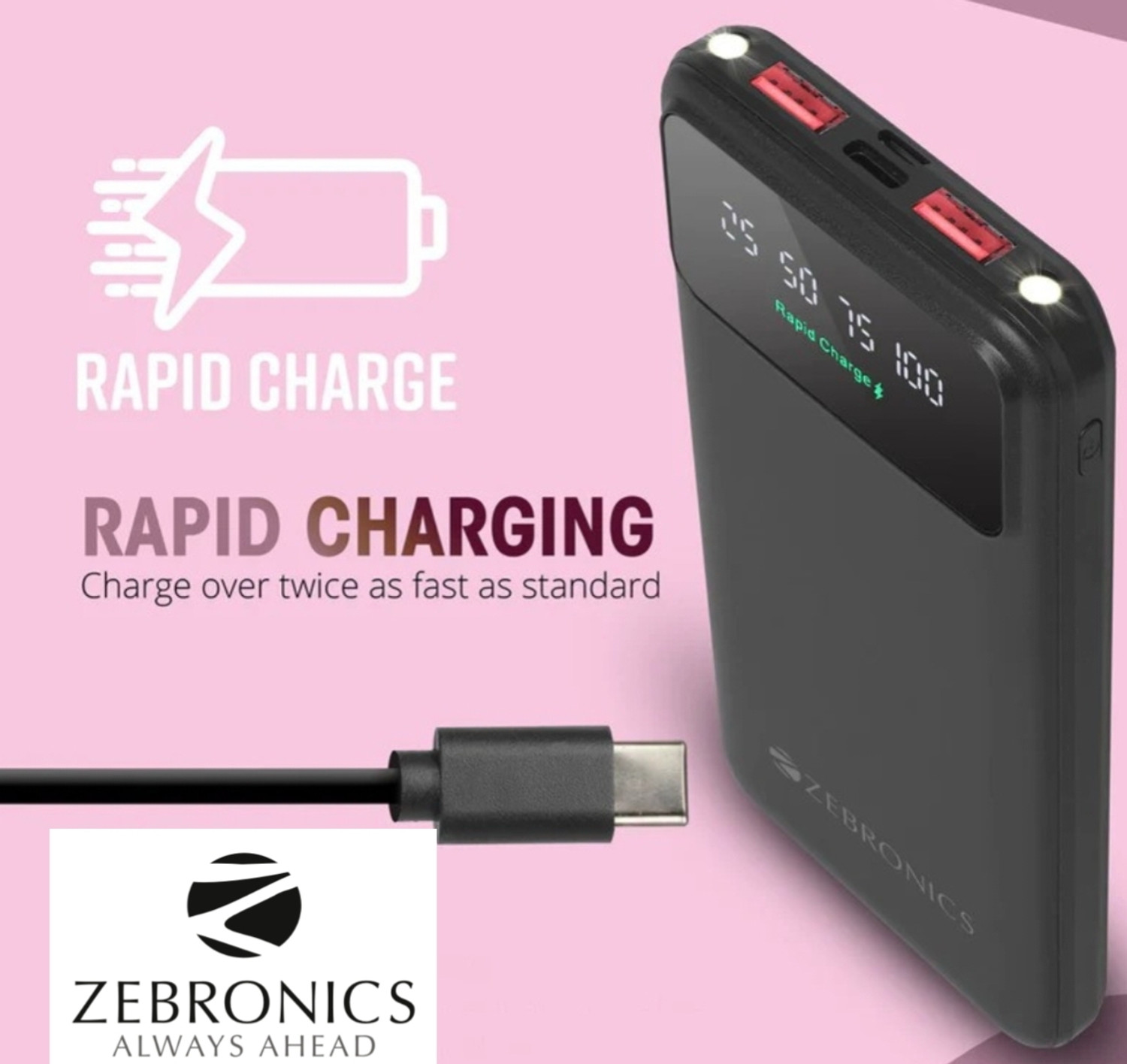 Image of ZEBRONICS 20000 mAh Power Bank