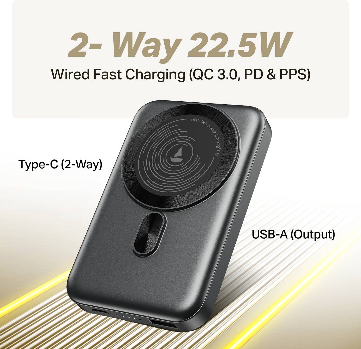 boAt 10000 mAh 22.5W Wireless Power Bank - Image 3