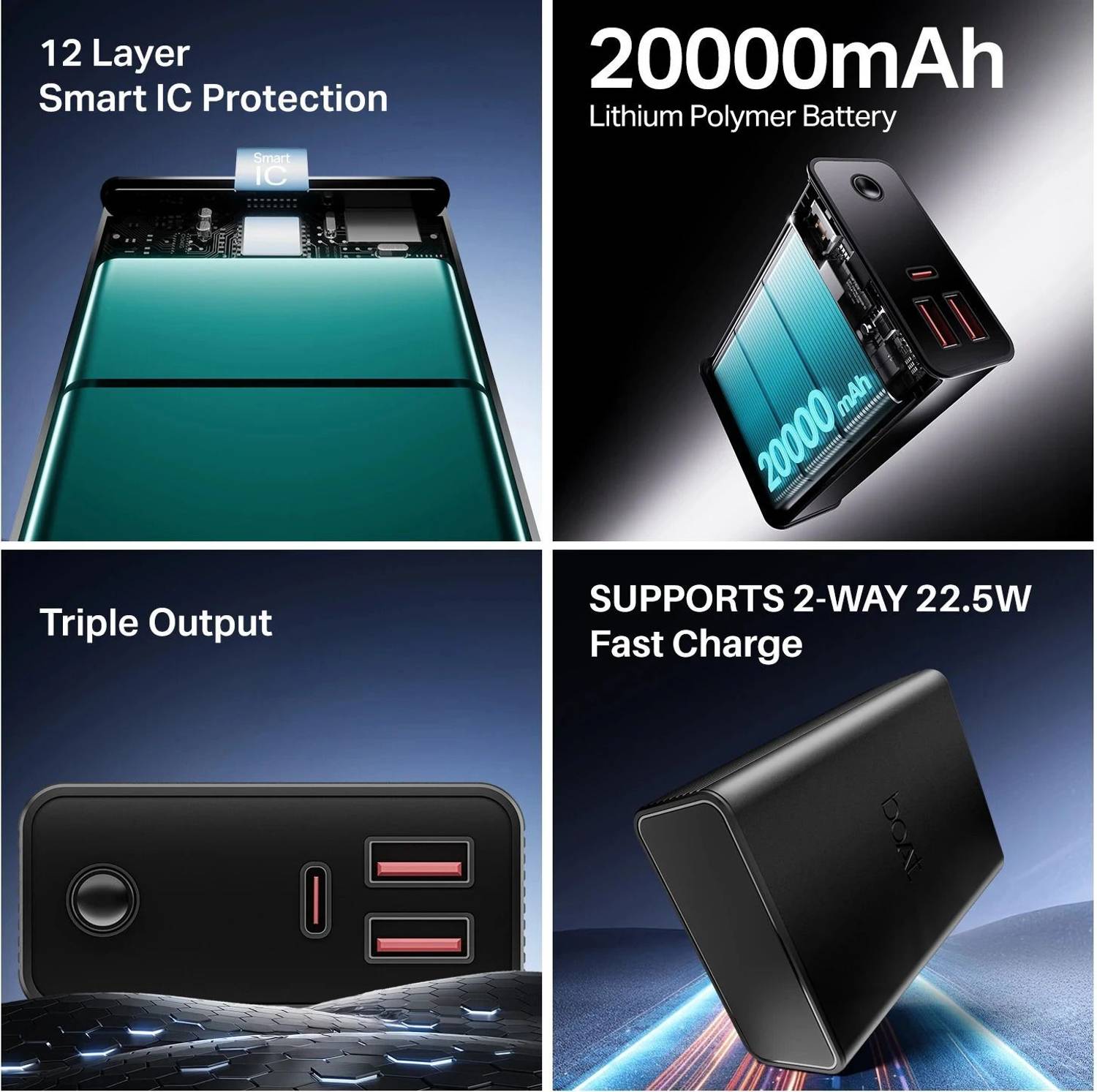 boAt 20000 mAh 22.5W Compact Power Bank - Image 2