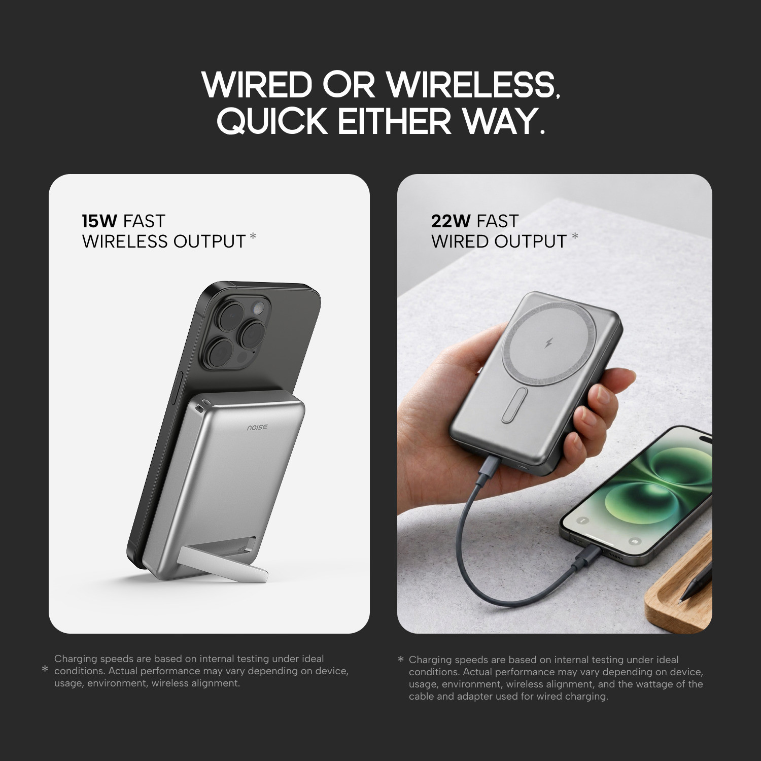 Image of Noise 10000 mAh 22 W Wired & Wireless With MagSafe Compact Pocket Size Power Bank