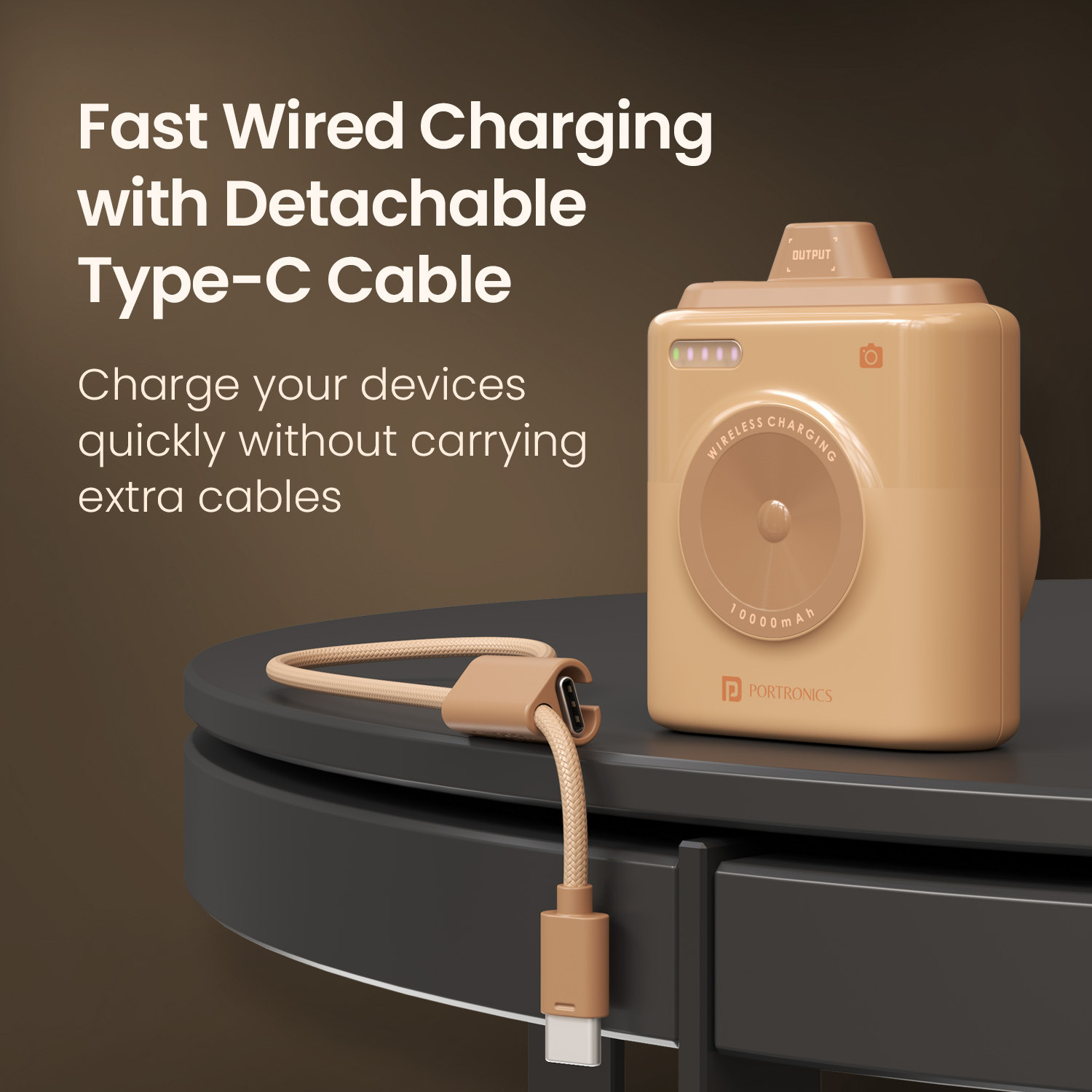 Image of Portronics 10000 mAh 20 W Compact Pocket Size Power Bank