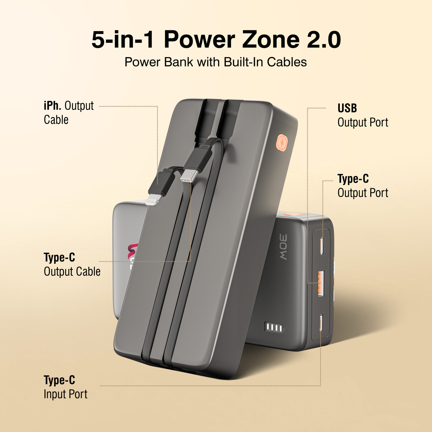 Image of Ubon 20000 mAh 30 W Pocket Size Power Bank