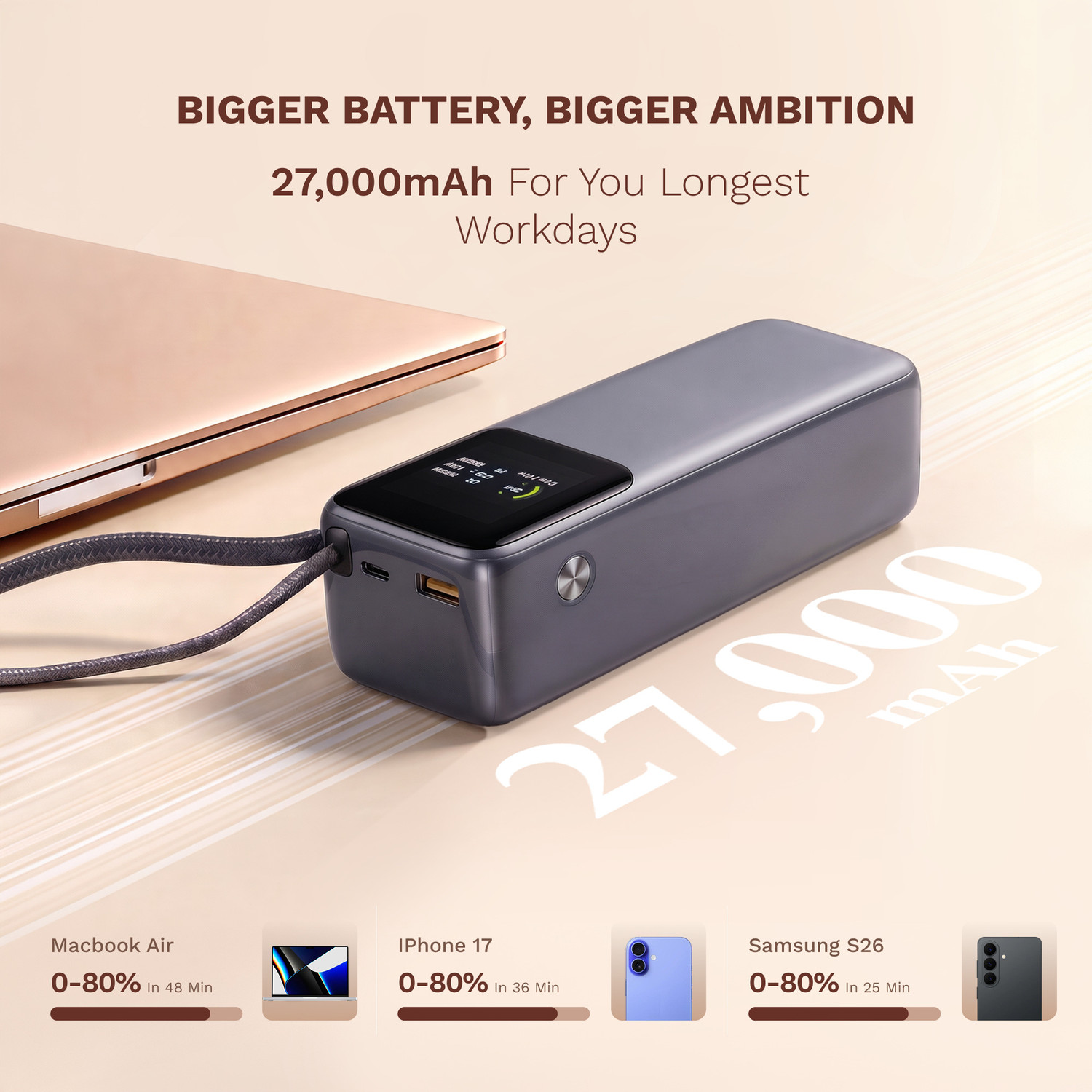 Image of GRAVL 27000 mAh 240 W Power Bank