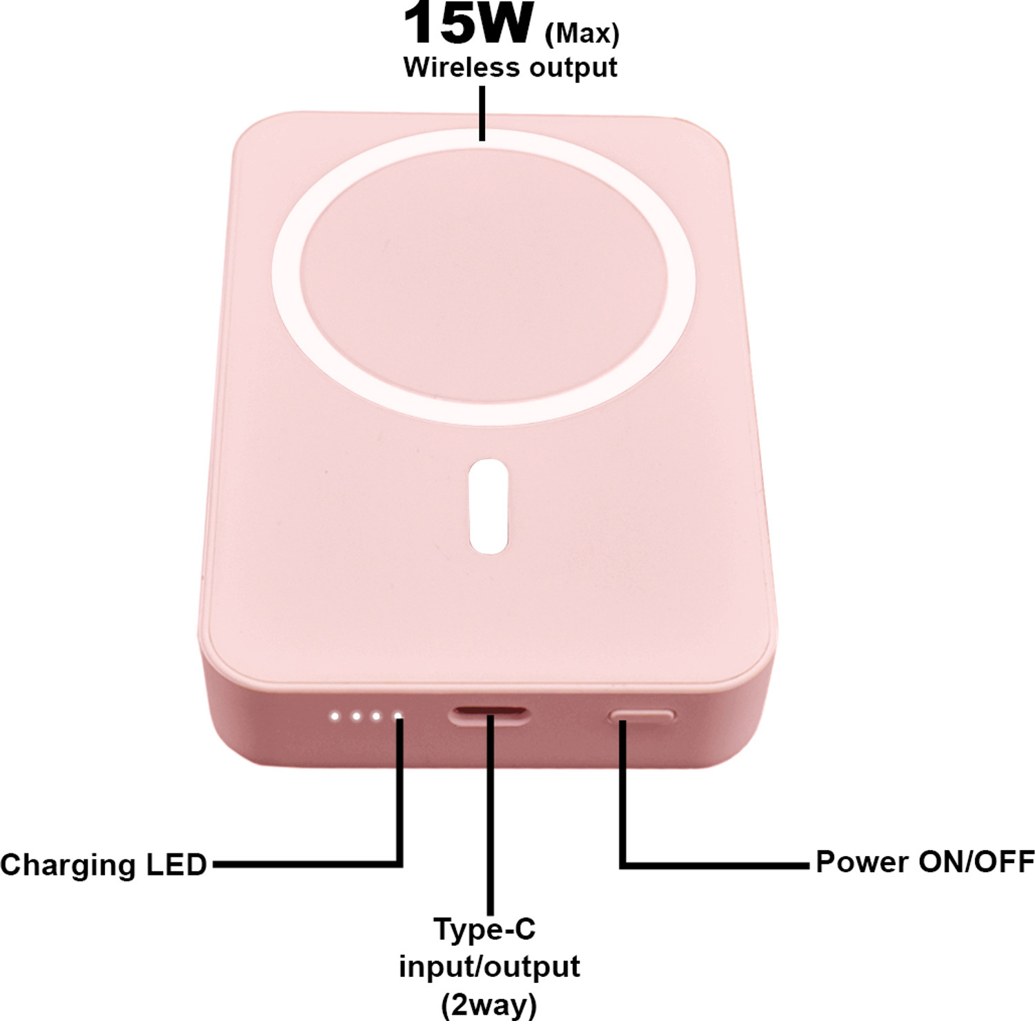 Image of FAHIG 10000 mAh 22.5 W Wired & Wireless With MagSafe Ultra Compact Pocket Size Power Bank