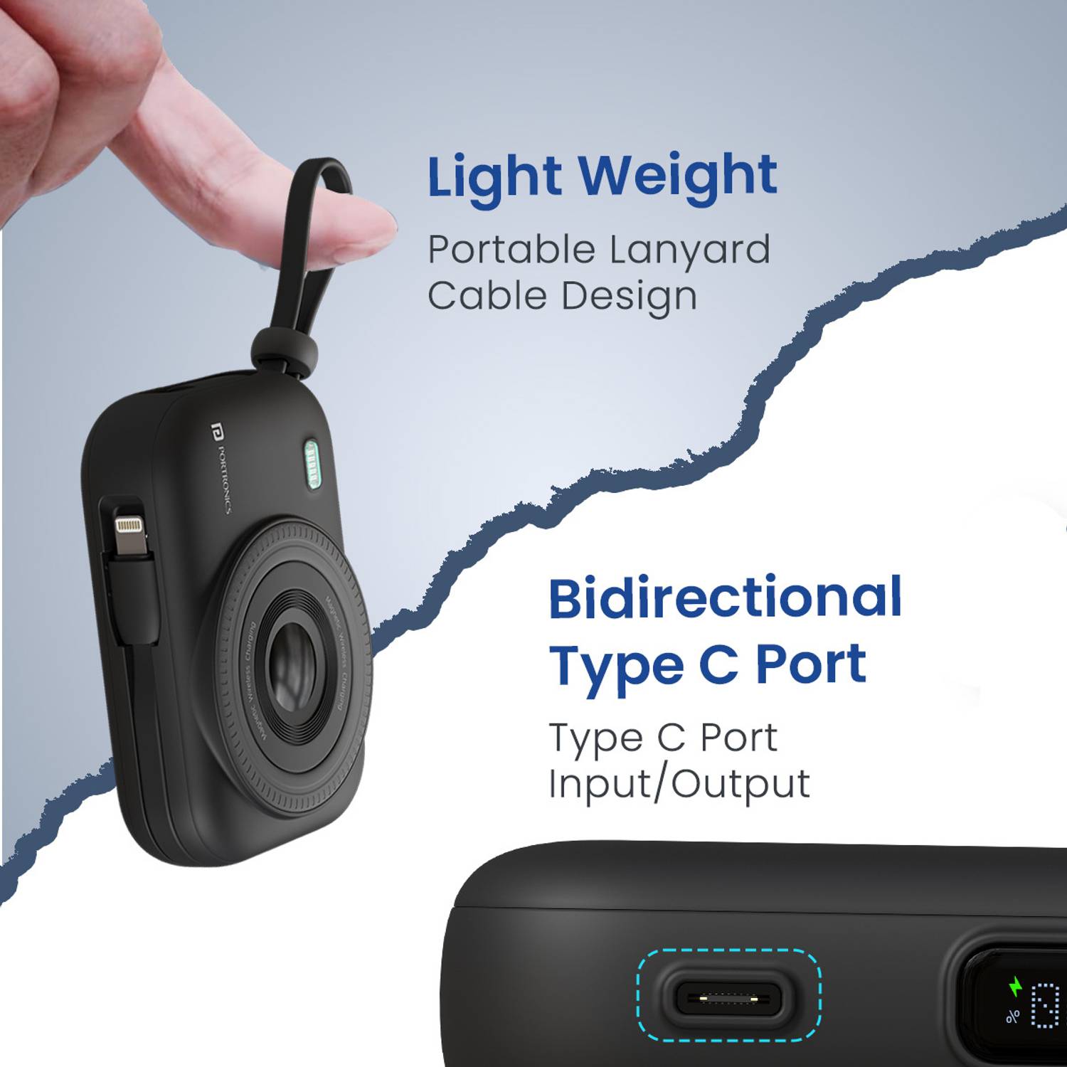 Portronics 10000 mAh 22.5W Wireless Power Bank - Image 2