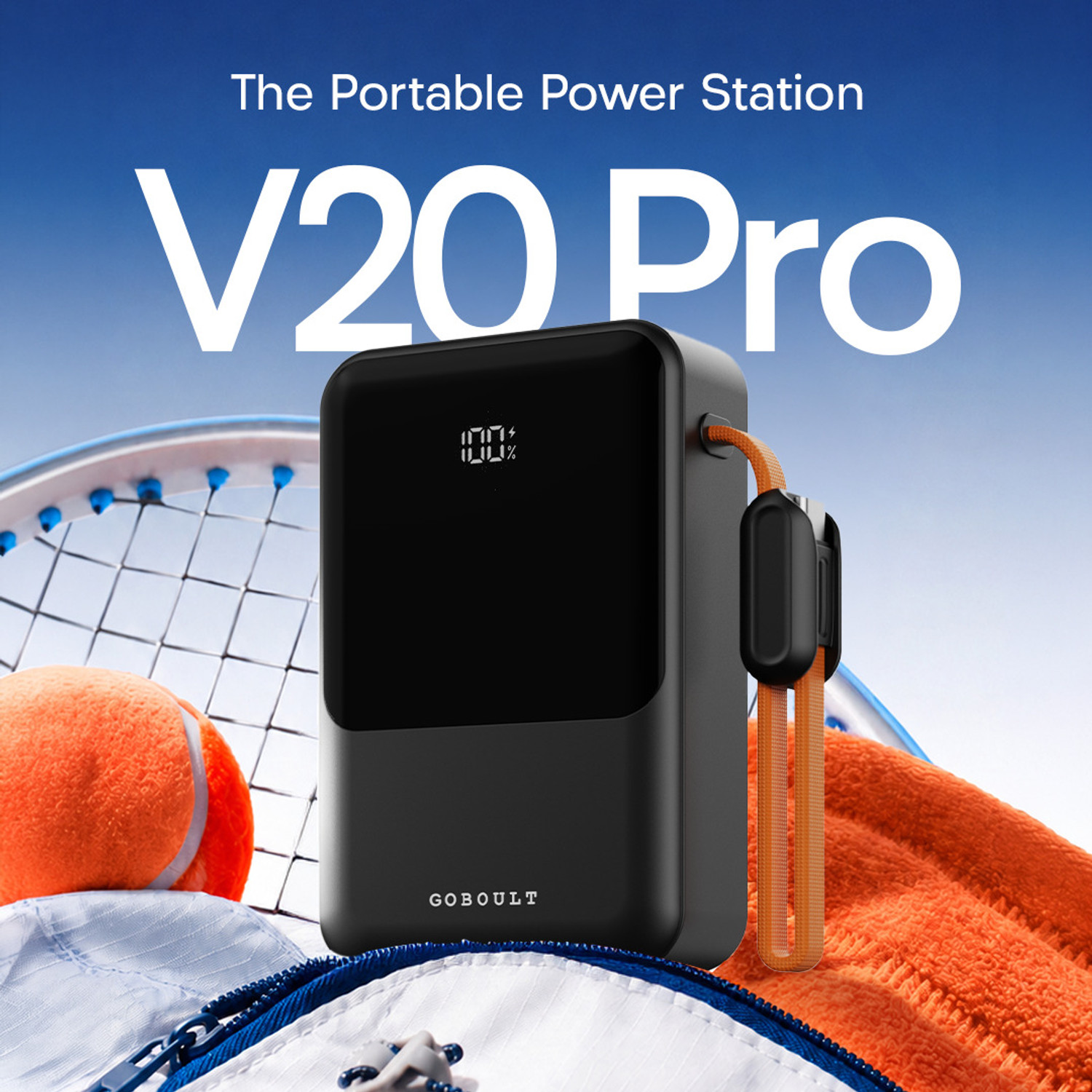 Image of GOBOULT Ampvault V20 Pro 20000 mAh 45 W Compact Power Bank (Jet Black, Fast Charging, Mobile, Smartwatch) 20000 mAh 45 W Power Bank