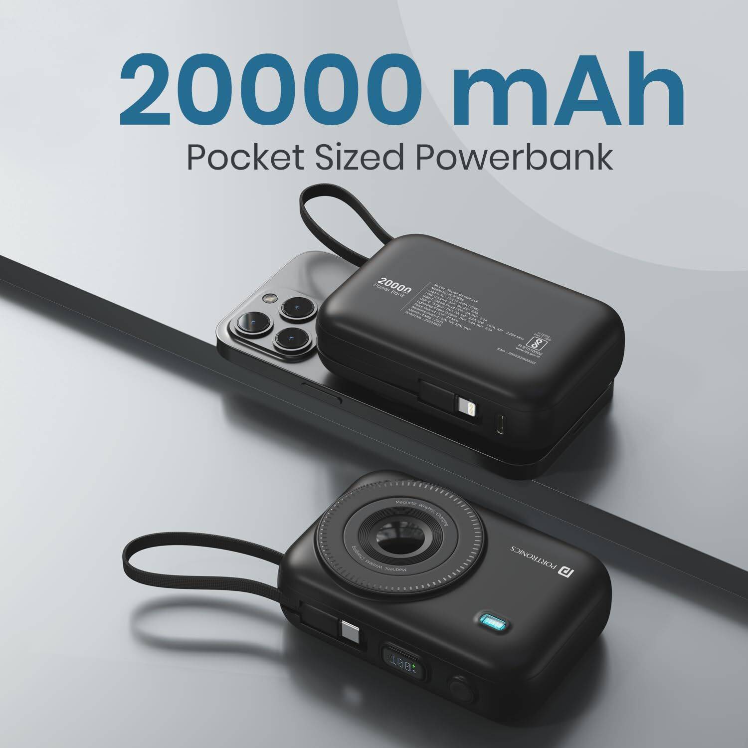 Portronics 20000 mAh 22.5W Wireless Power Bank - Image 4