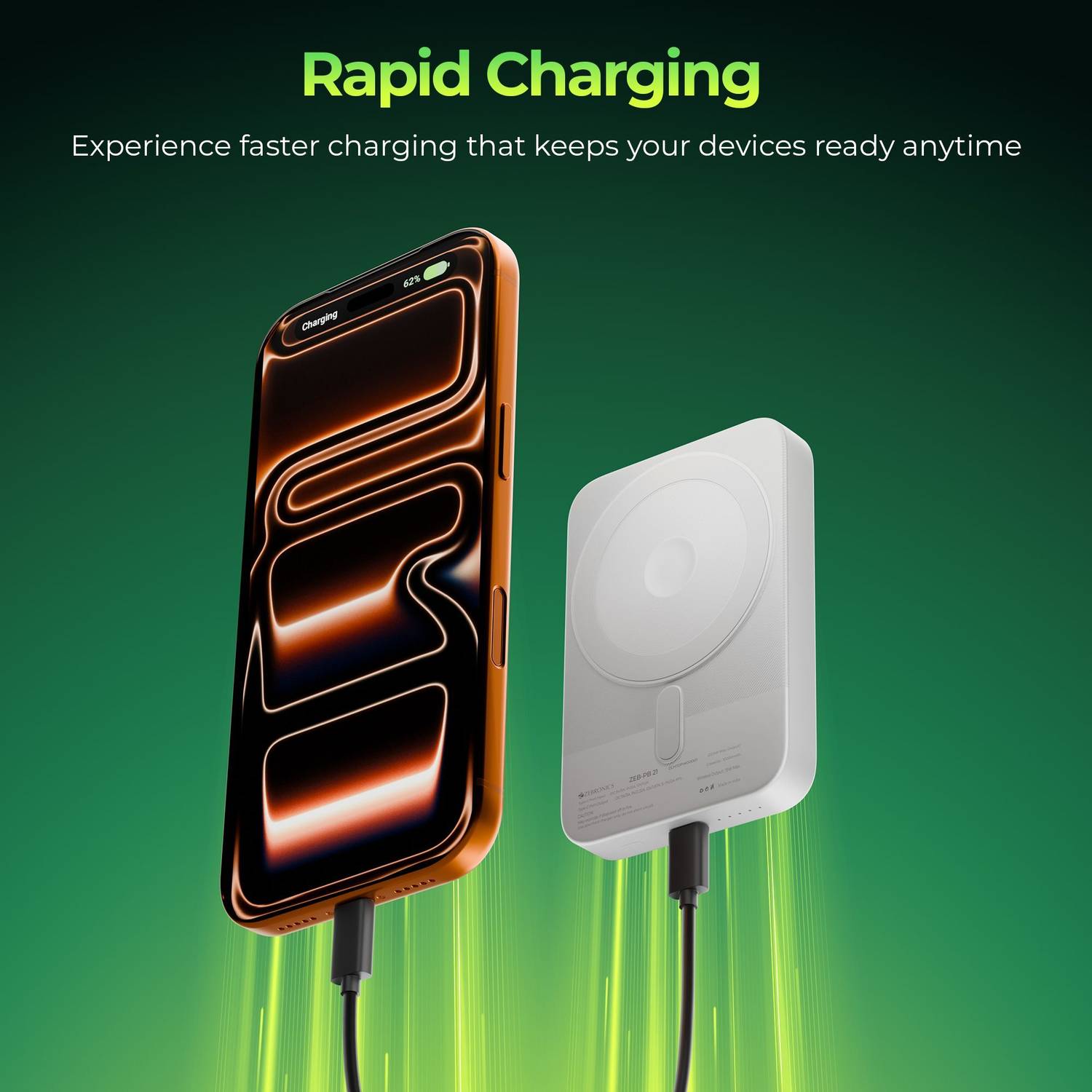 ZEBRONICS 10000 mAh MagSafe Power Bank - Image 4