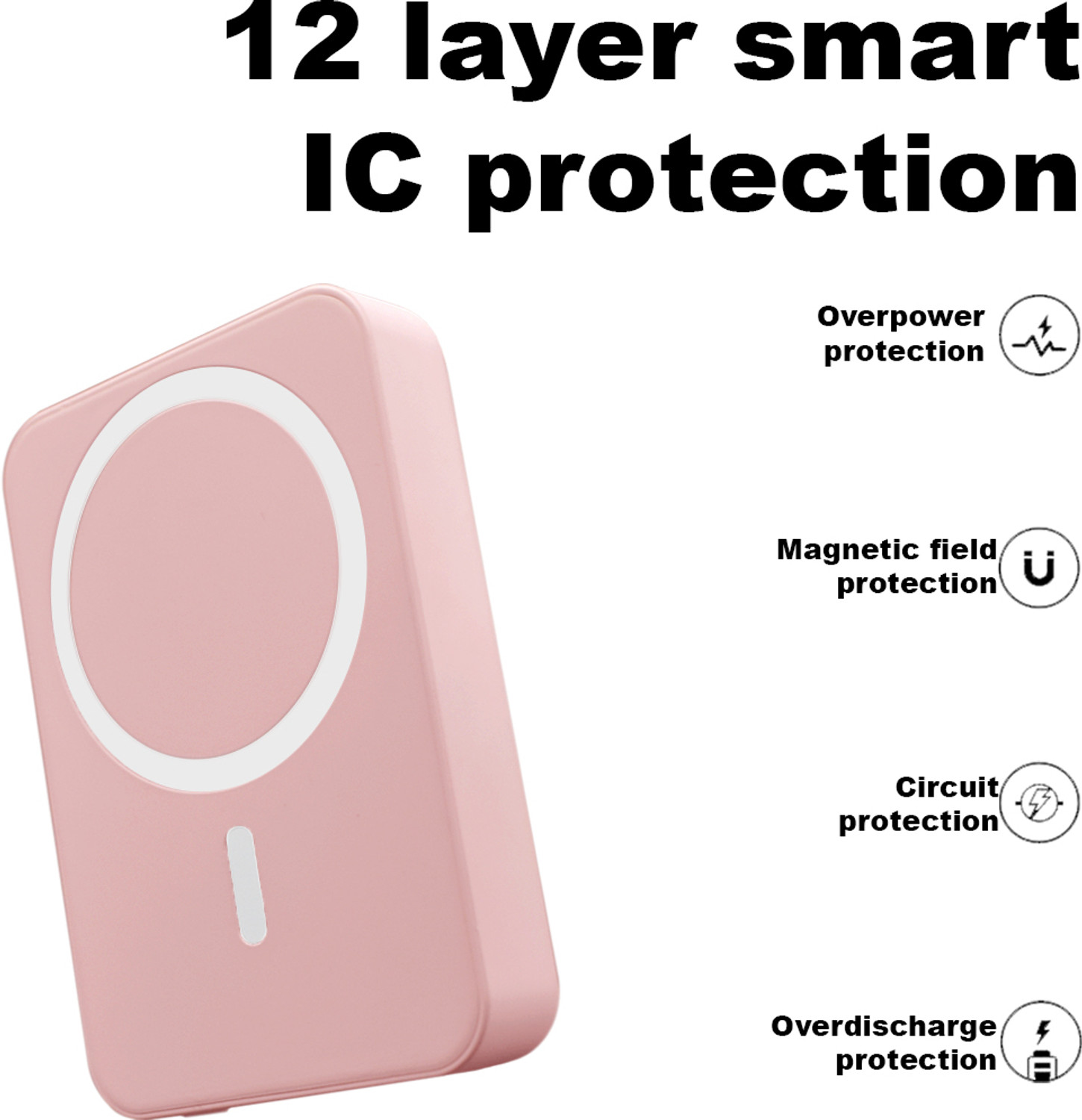 Image of FAHIG 10000 mAh 22.5 W Wired & Wireless With MagSafe Ultra Compact Pocket Size Power Bank