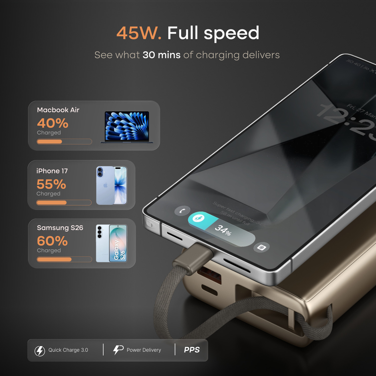 Image of Noise 20000 mAh 45 W Compact Pocket Size Power Bank