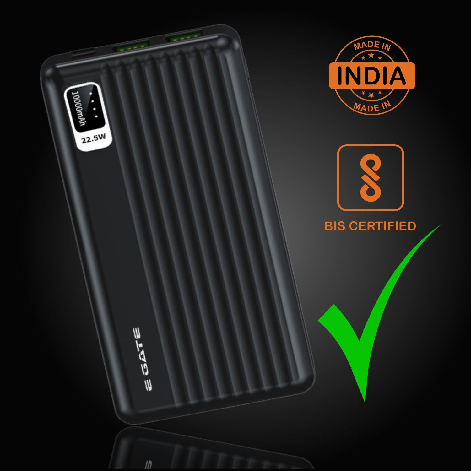 Image of Egate 10000 mAh 22.5 W Compact Pocket Size Power Bank