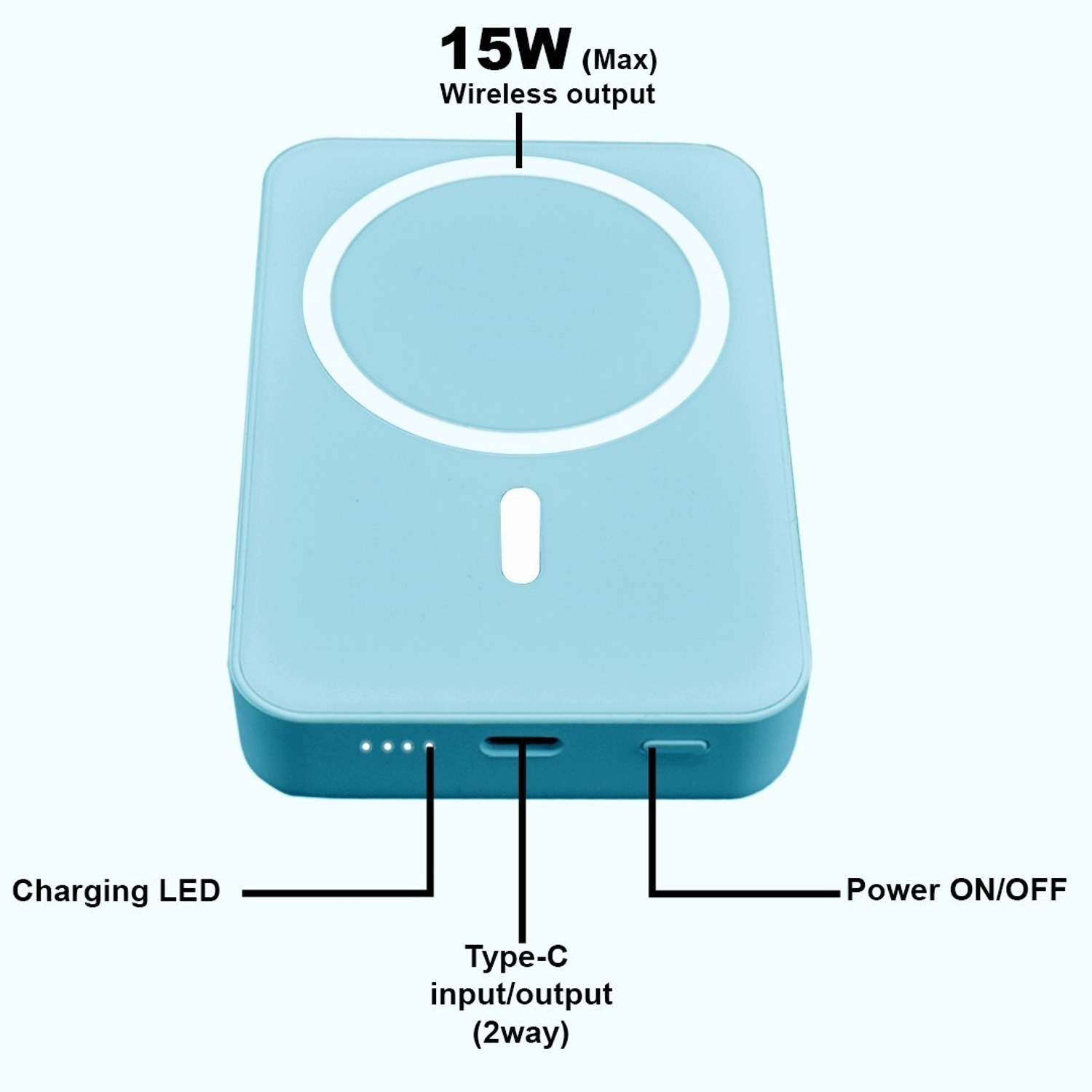Image of Iqoniqe 10000 mAh 22.5 W Wireless With MagSafe Mini Pocket Size Power Bank