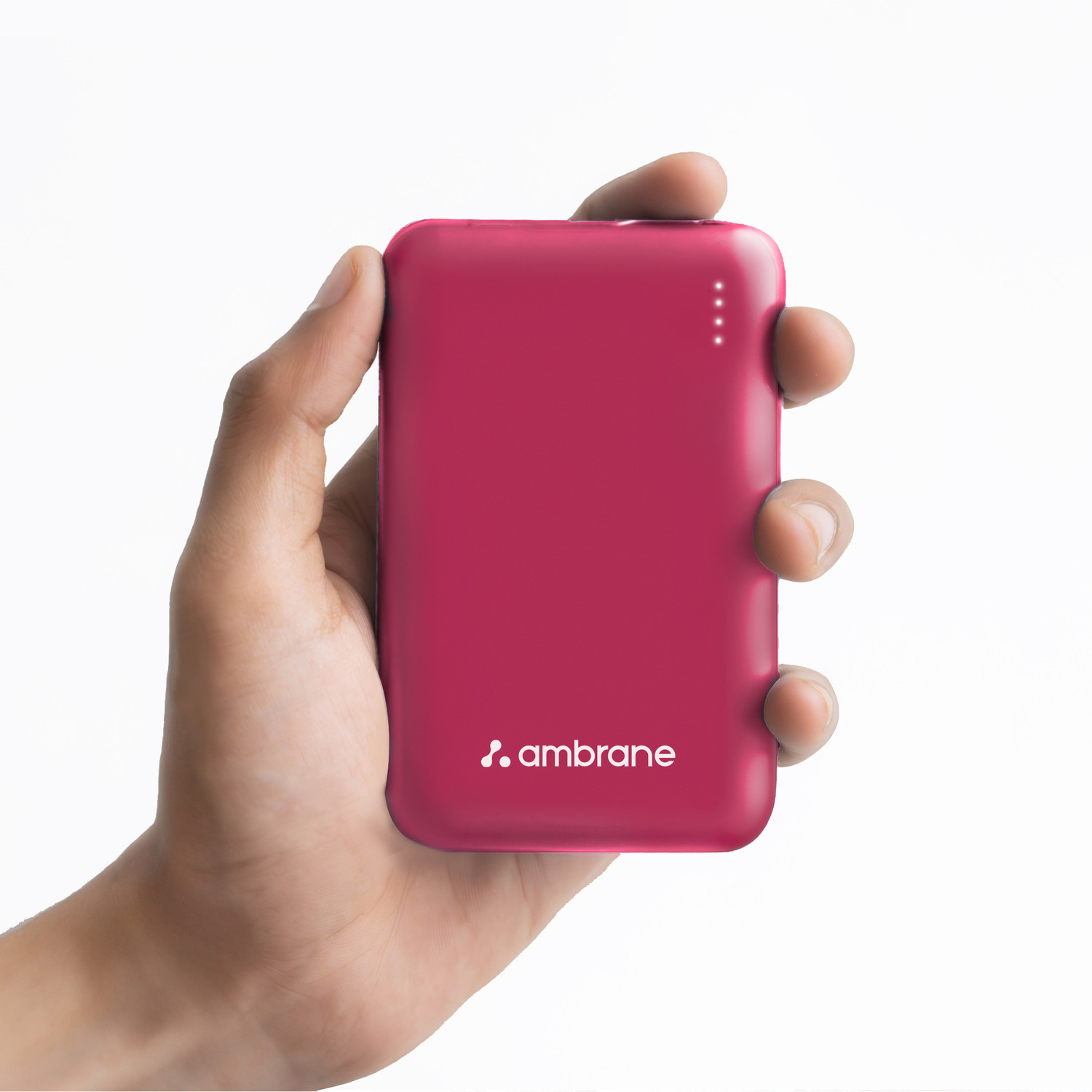 Image of Ambrane 10000 mAh 22.5 W Mini Pocket Size Power Bank (Maroon, Lithium Polymer, Power Delivery 3.0, Quick Charge 3.0 for Mobile)