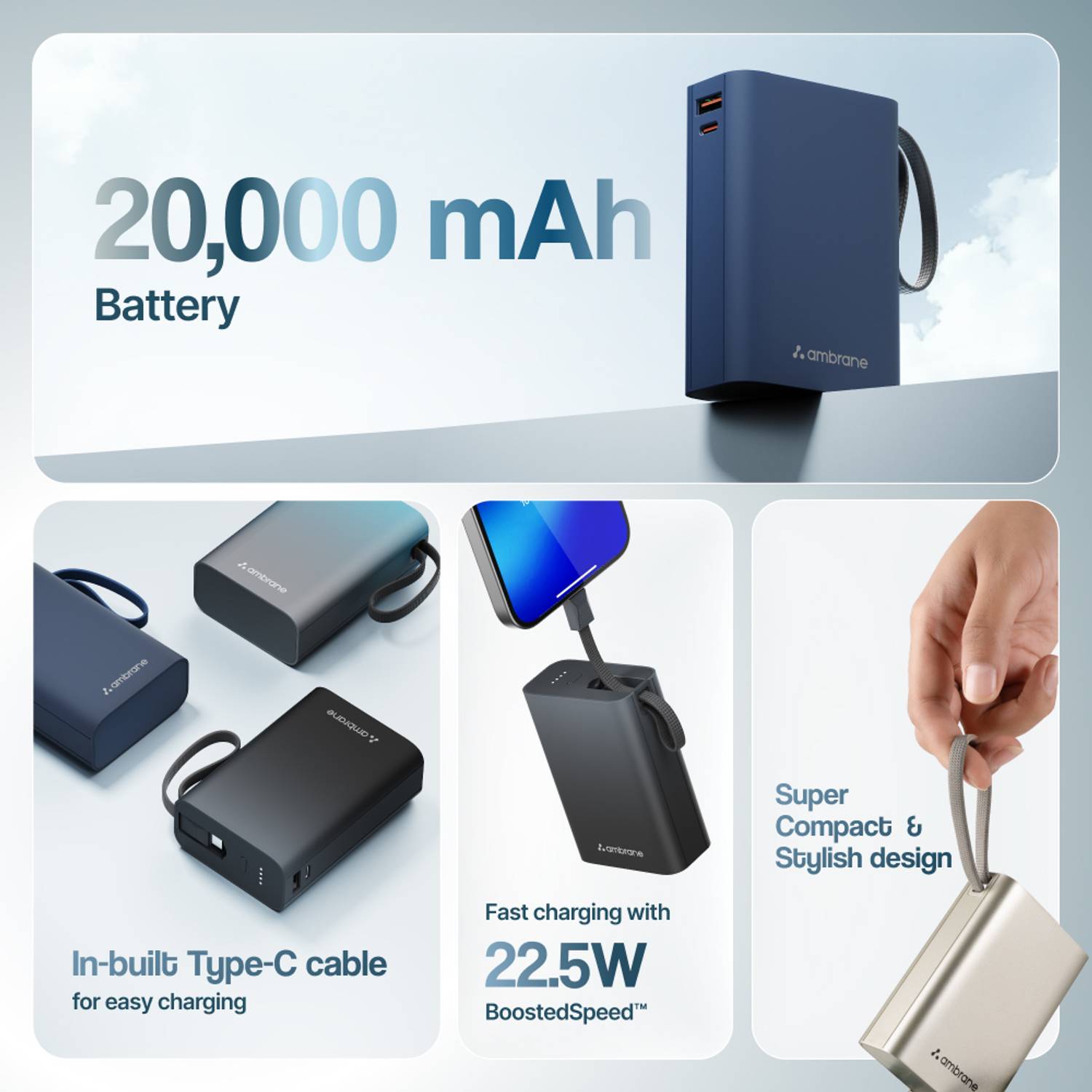 Ambrane 20000 mAh 22.5W Power Bank - Image 2