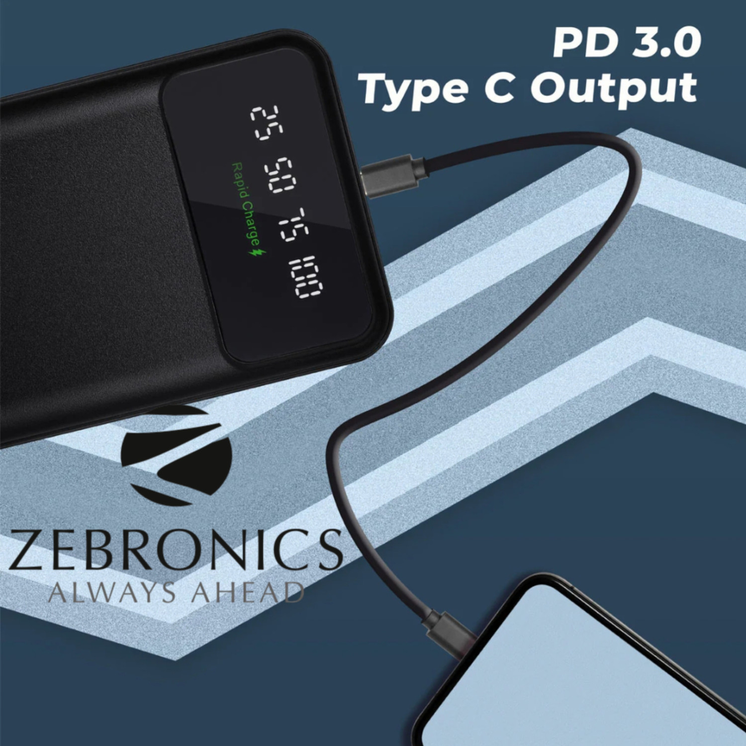 Image of ZEBRONICS 20000 mAh 22.5 W Power Bank