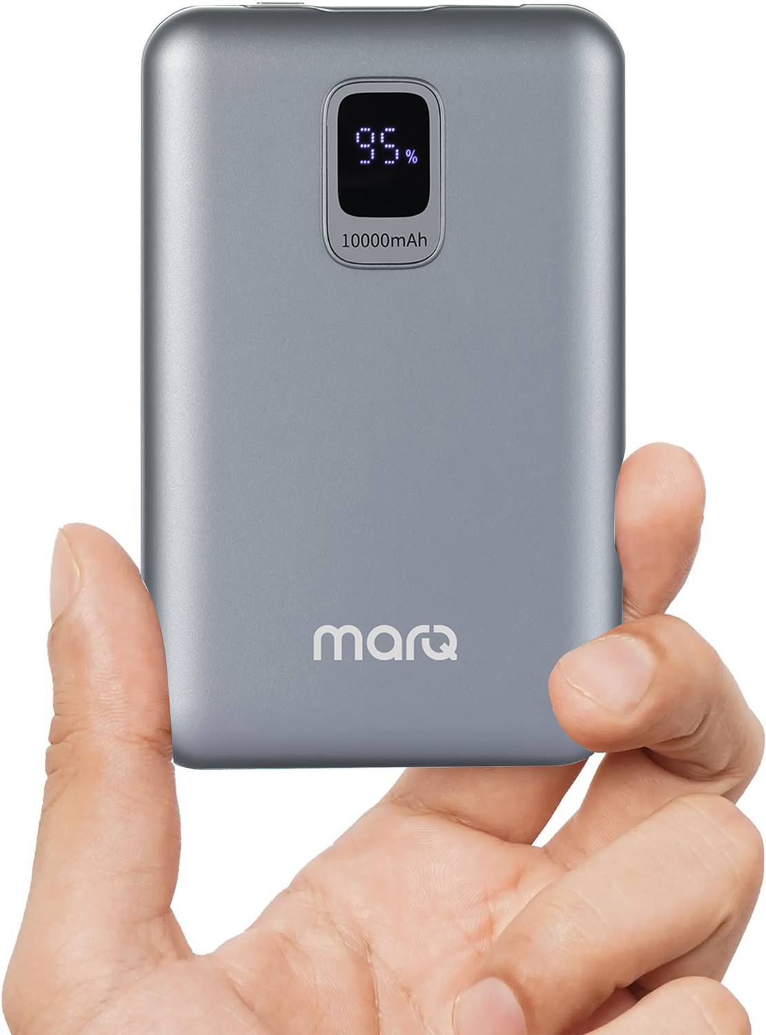MarQ by Flipkart 10000 mAh 22.5 W Compact Power Bank (Silver, Lit